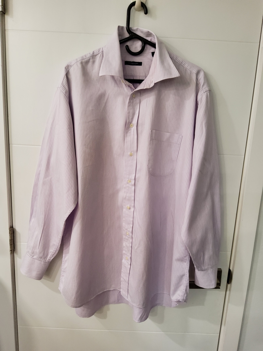 Burberry Light Lavender Pinstripe Dress Shirt